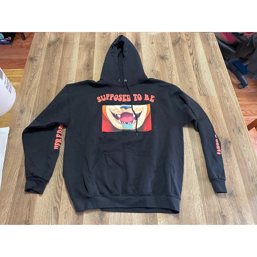 Five Nights at Freddys Hoodie, Men's Size Large, Black, SUPPOSED TO BE